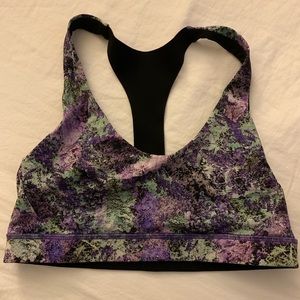 Like-New Purple Print Invigorate Bra Size 10